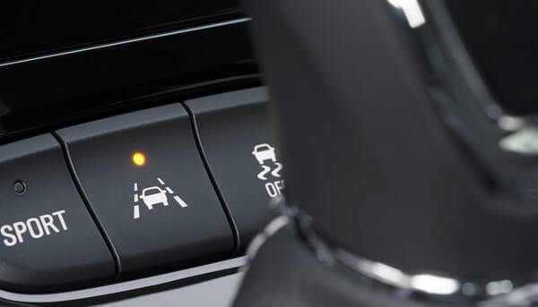 Lane-assistive automotive technology on a modern car